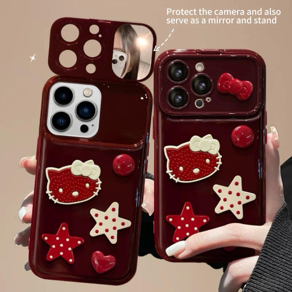 Flip Kitty case w/ Makeup Mirror
